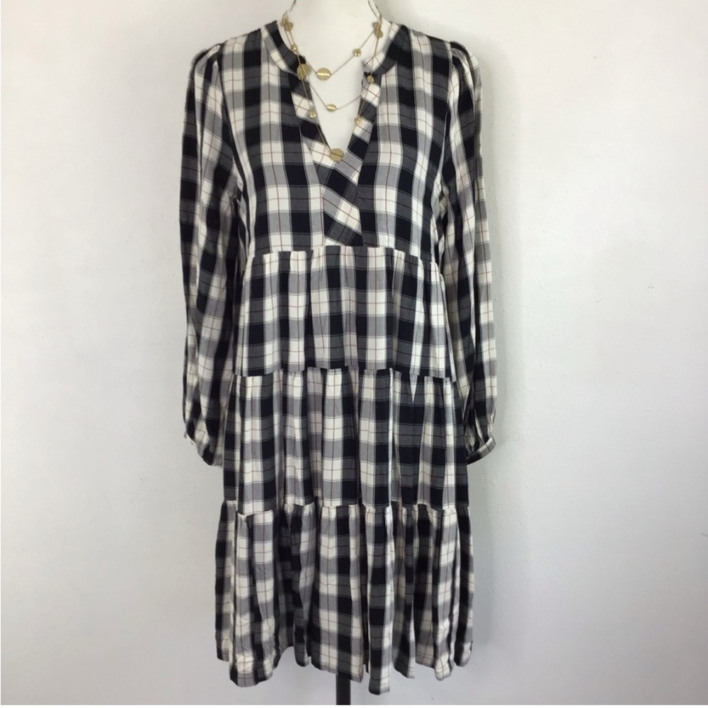 Anthropology checkered dress!